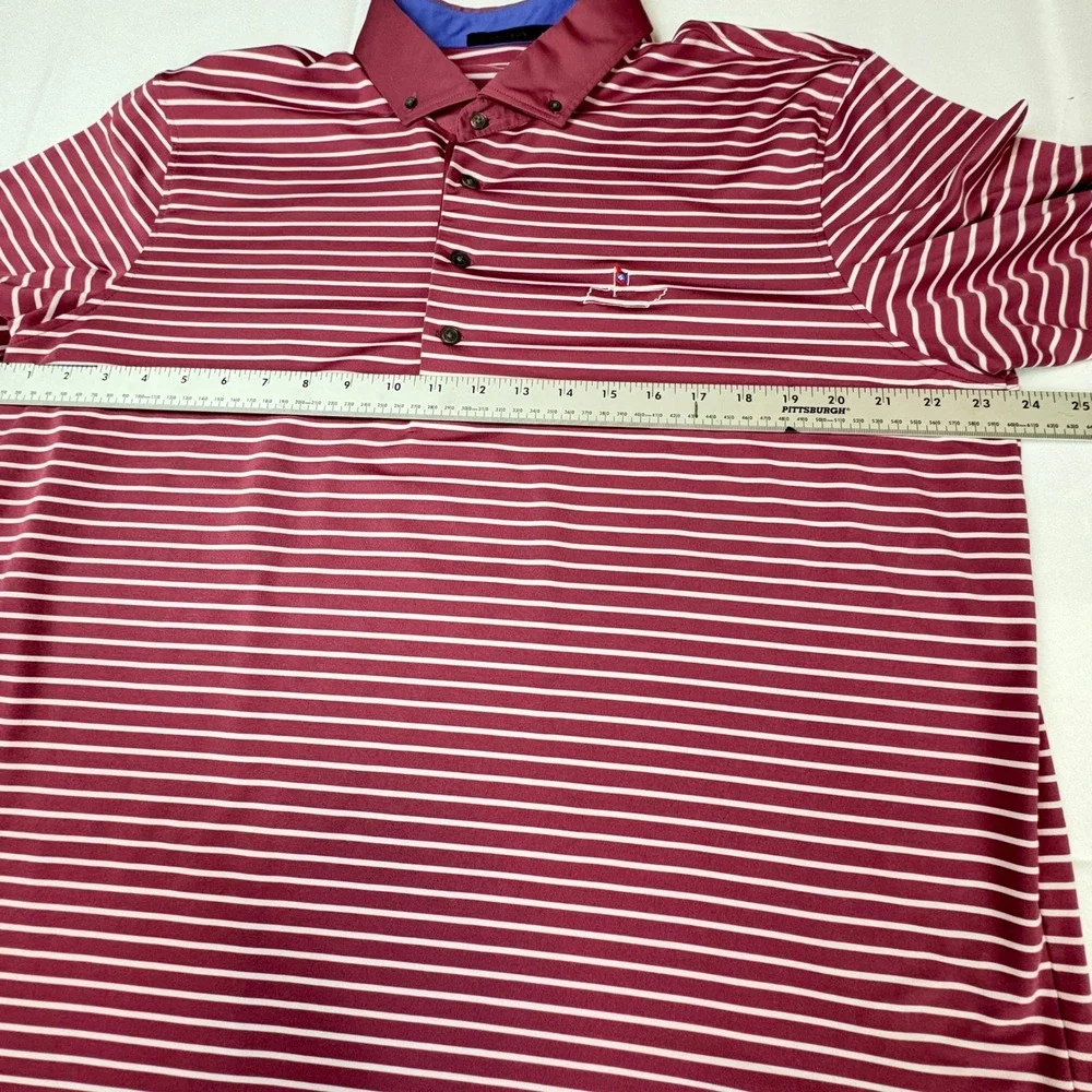 Greyson Men's XL Golf Polo –‎ Burgundy & White, Performance Fit, On-Course Style